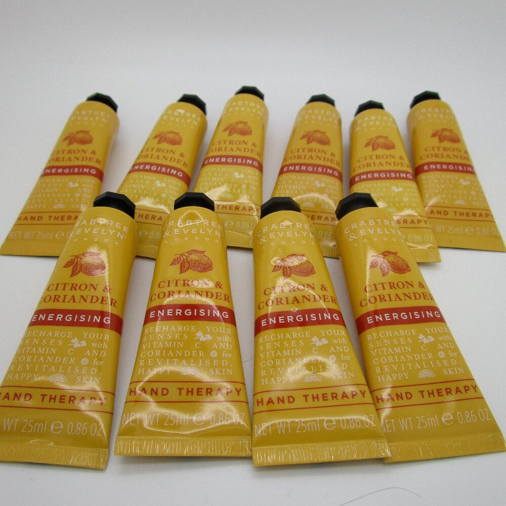CITRON & CORIANDER Original Crabtree & Evelyn Hand Therapy 0.86 oz - Lot of 10